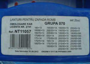 Set 2 bucati lanturi pentru zapada romb grupa 070 - NOI