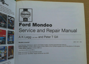 Haynes: Ford Mondeo 1993-2007; Ford Galaxy 1995-2000, manuale reparatii auto