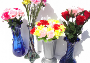 Lot de 4 vaze cu flori artificiale