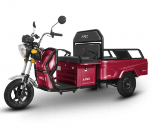 NOU Triciclu electric 1000 W, Voltarom APT4 Fara permis, 60V, 20Ah, 25 Km h, Rosu, Autonomie 50Km
