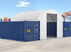 6x6 m Acoperis Container Cort Hala semirotunda depozitare AK